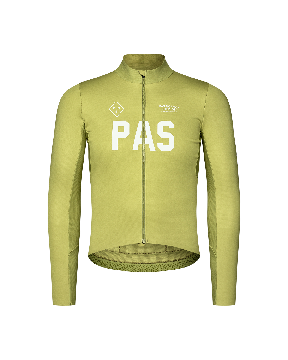 Pas Normal Studios - Men's PAS Mechanism Thermal Long Sleeve Jersey 2.0 - Dark Lime - Nuremberg, Germany
