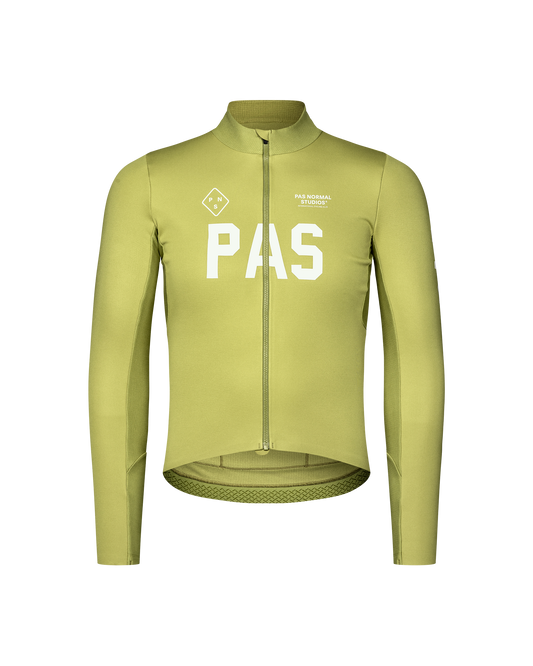 Pas Normal Studios - Men's PAS Mechanism Thermal Long Sleeve Jersey 2.0 - Dark Lime - Nuremberg, Germany