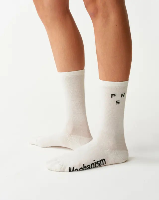 Pas Normal Studios - Mechanism Thermal Socks - White - Nuremberg Germany - Side view 