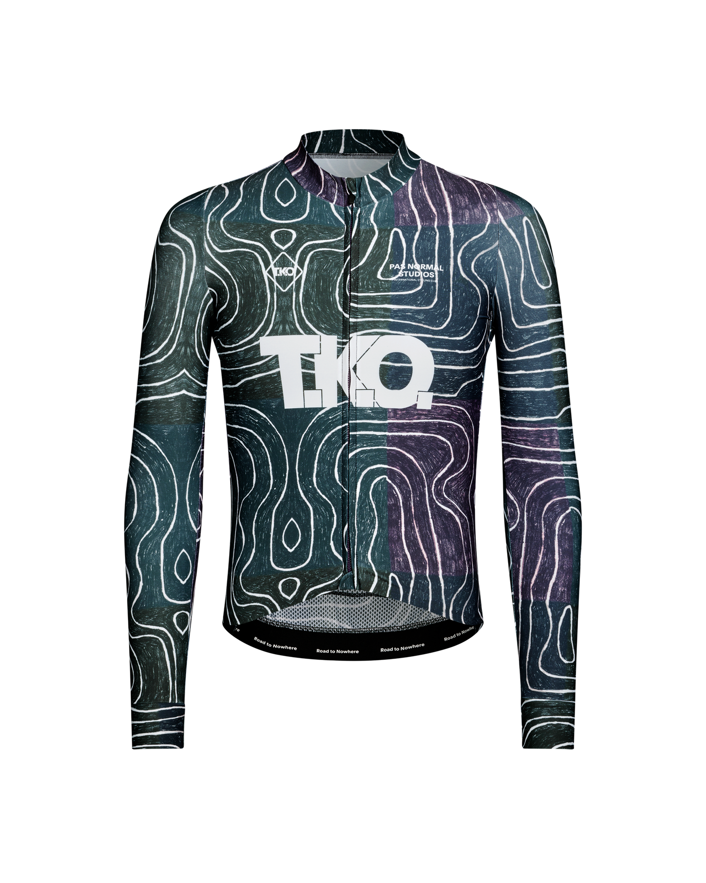 Pas Normal Studios - Men's T.K.O. Mechanism Long Sleeve Jersey - T.K.O. Black Multi - Nuremberg, Germany 