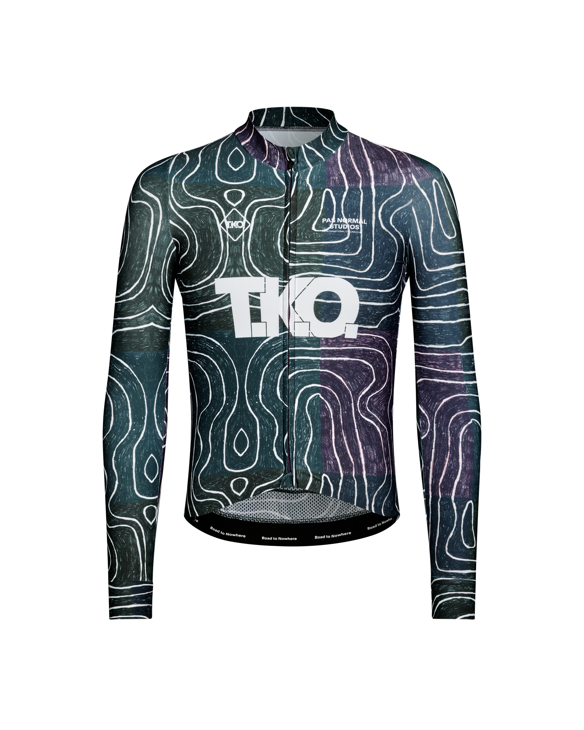 Pas Normal Studios - Men's T.K.O. Mechanism Long Sleeve Jersey - T.K.O. Black Multi - Nuremberg, Germany 