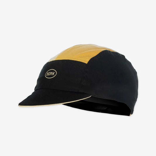 BONK - Pasta Cycling Cap - Black/Yellow - Nuremberg, Germany - Full view 