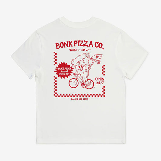 BONK - Pizza T-shirt - White