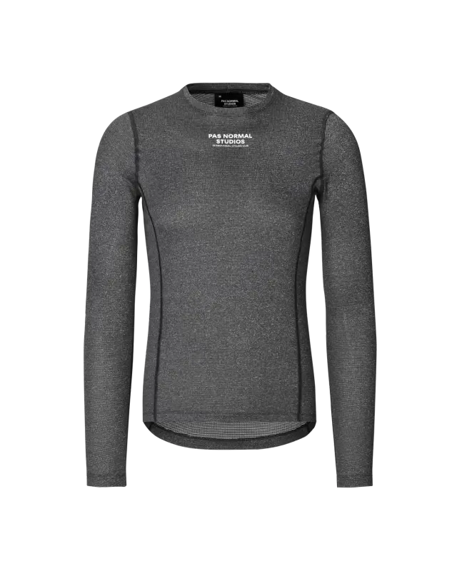 Pas Normal Studios - Mid Long Sleeve Base Layer — Black - Nuremberg Germany - Front View