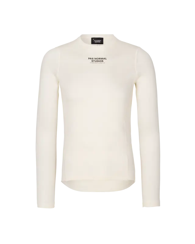 Pas Normal Studios - Mid Long Sleeve Base Layer — Off white - Nuremberg Germany - Front View