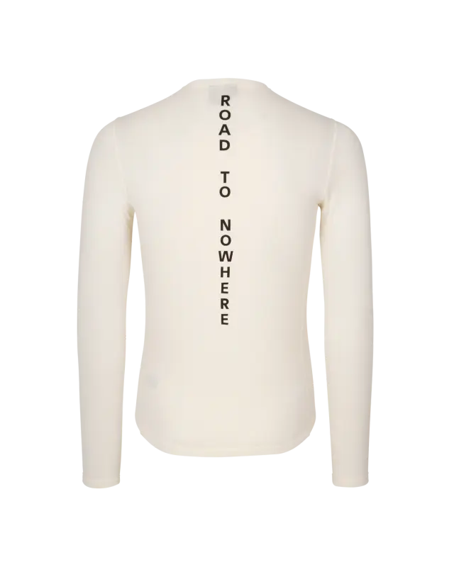 Pas Normal Studios - Mid Long Sleeve Base Layer — Off white - Nuremberg Germany - Rear View