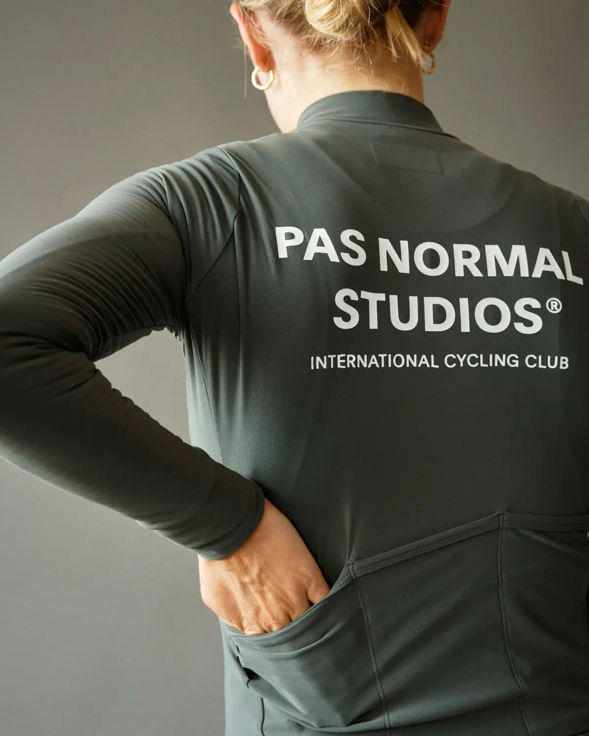 Pas Normal Studios - Women's Mechanism Long Sleeve Jersey - Dark Moss - Nuremberg Germany - Back detail