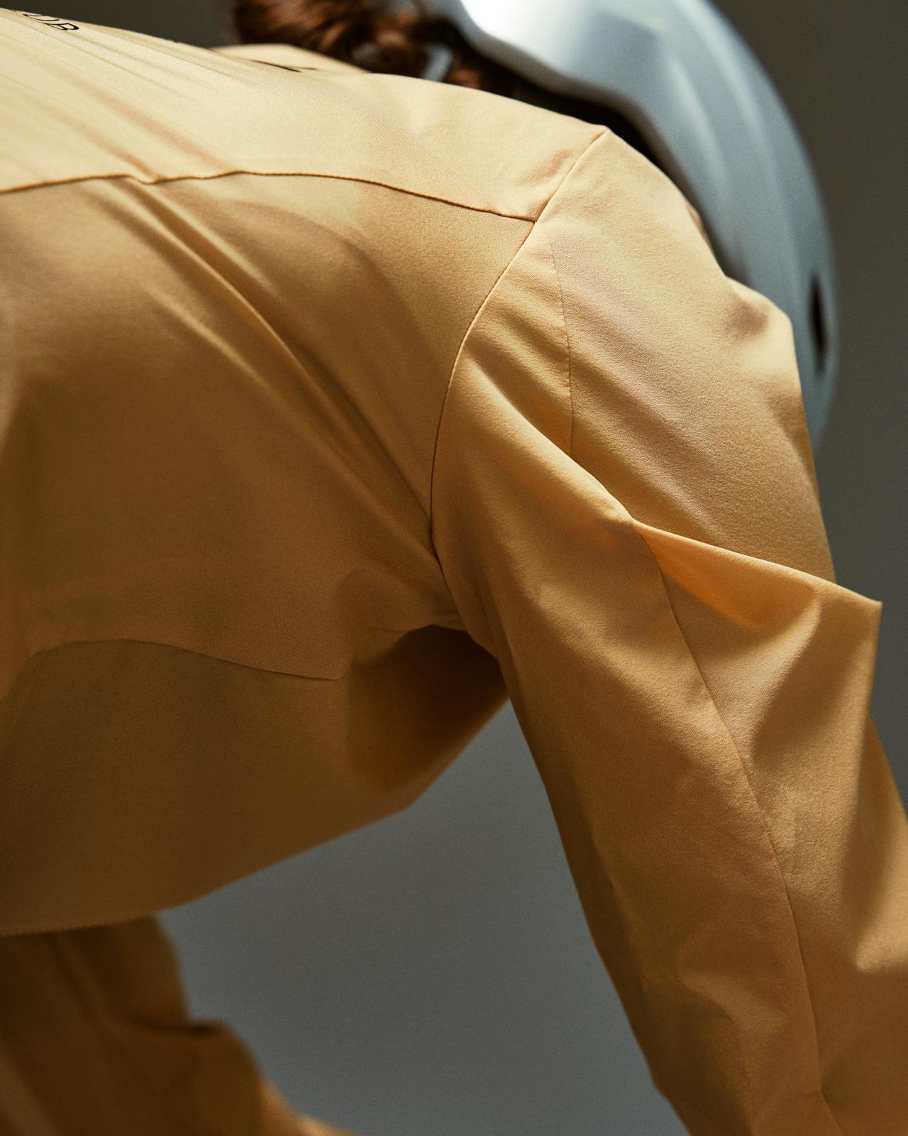 Pas Normal Studios - Women's Mechanism Stow Away Jacket - Camel - Nuremberg Germany - Arm detail