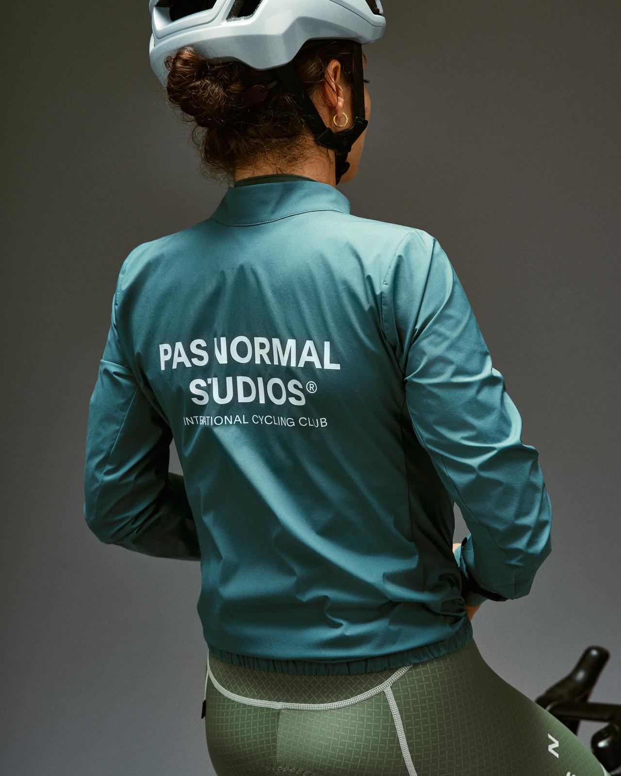 Pas Normal Studios - Women's Mechanism Stow Away Jacket - Grey Teal - Nuremberg Germany - On model