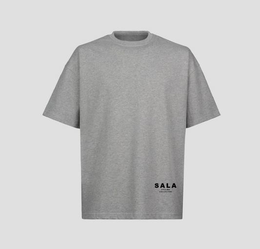 SALA Oversized Logo T-Shirt - Grau meliert