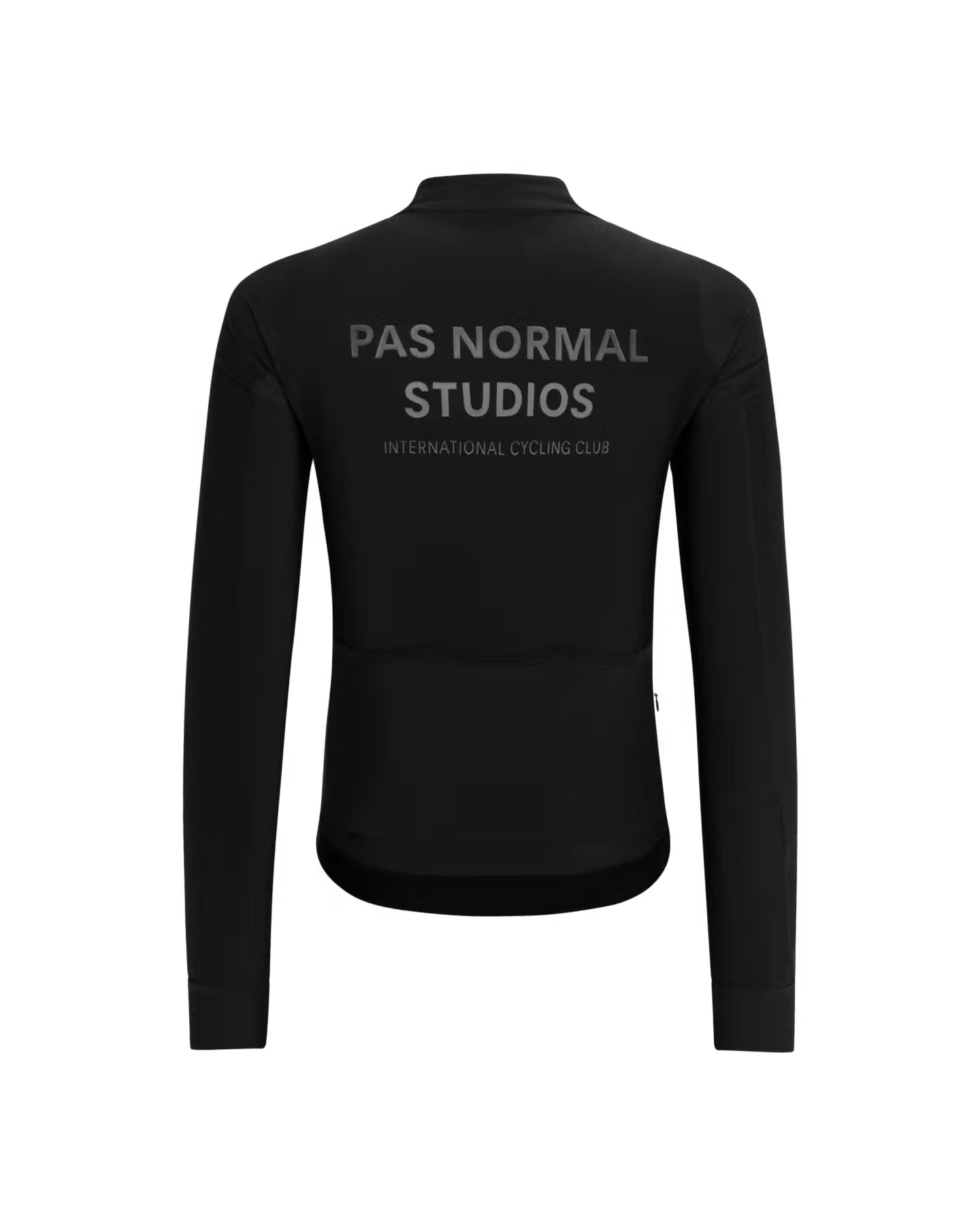 Pas Normal Studios - Men's - Mechanism Thermal Long Sleeve Jersey - Black - Nuremberg Germany - Rear View