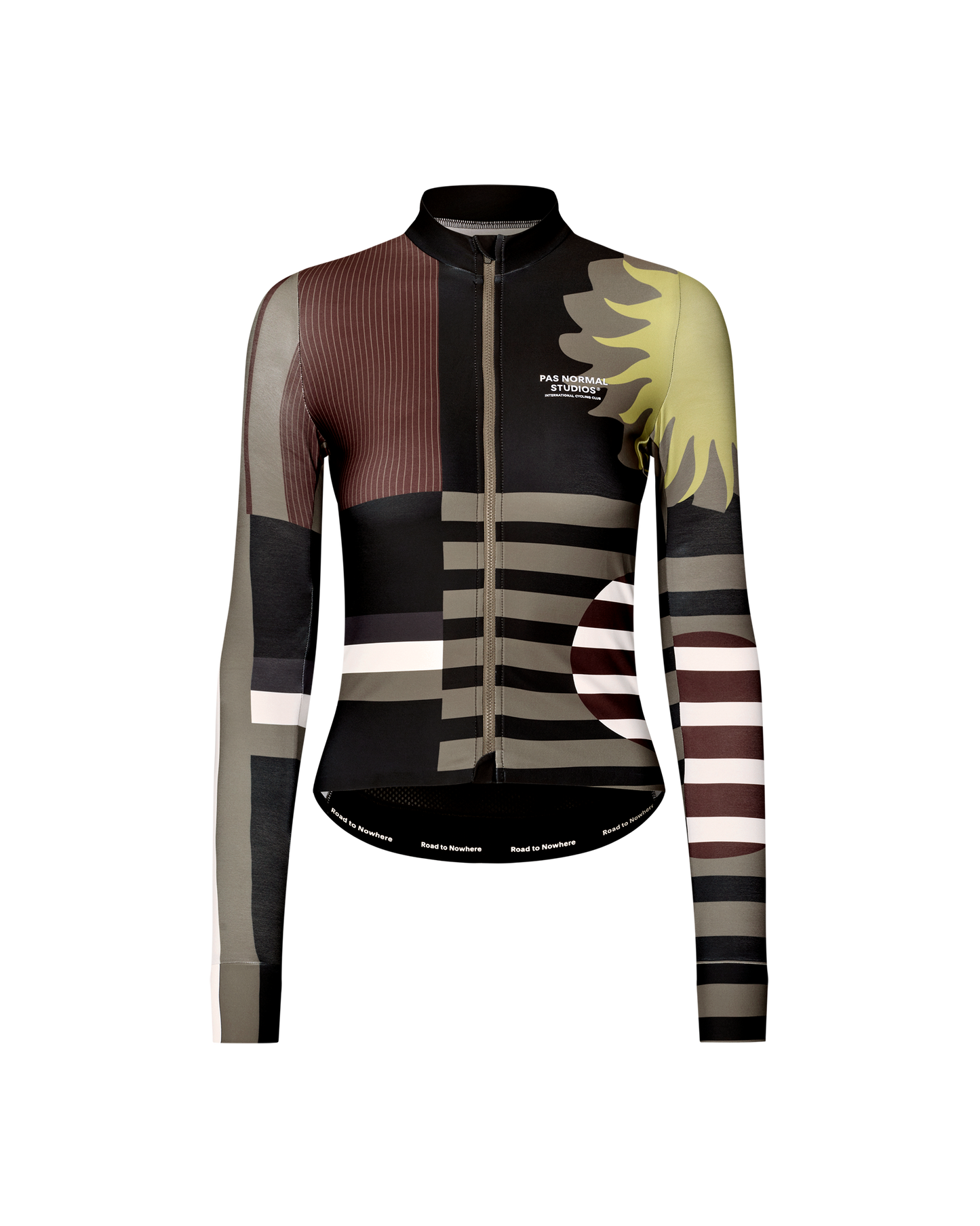 Pas Normal Studios - Women's Mechanism Long Sleeve Jersey - AOP International Dark Olive - Nuremberg, Germany