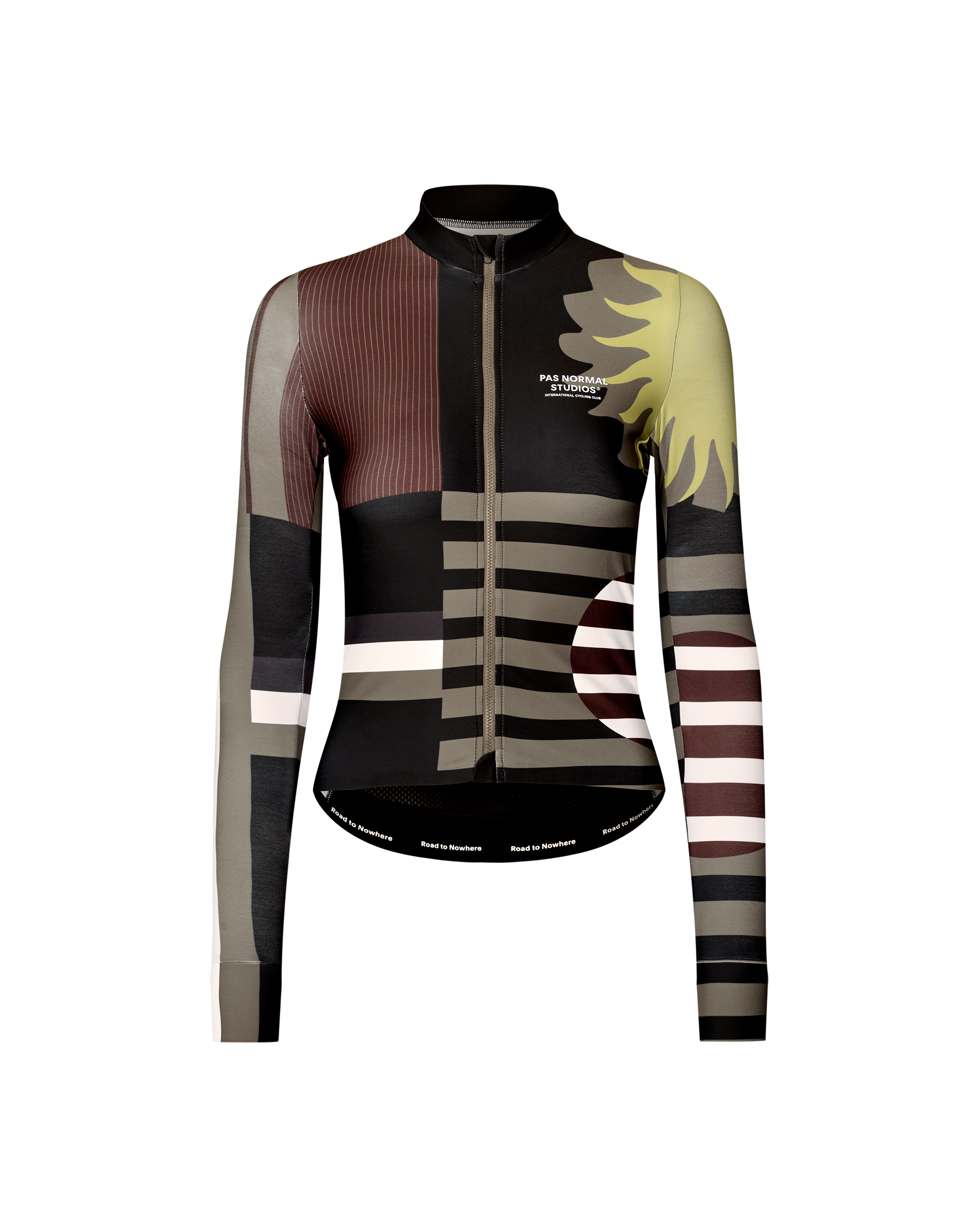 Pas Normal Studios - Women's Mechanism Long Sleeve Jersey - AOP International Dark Olive - Nuremberg, Germany