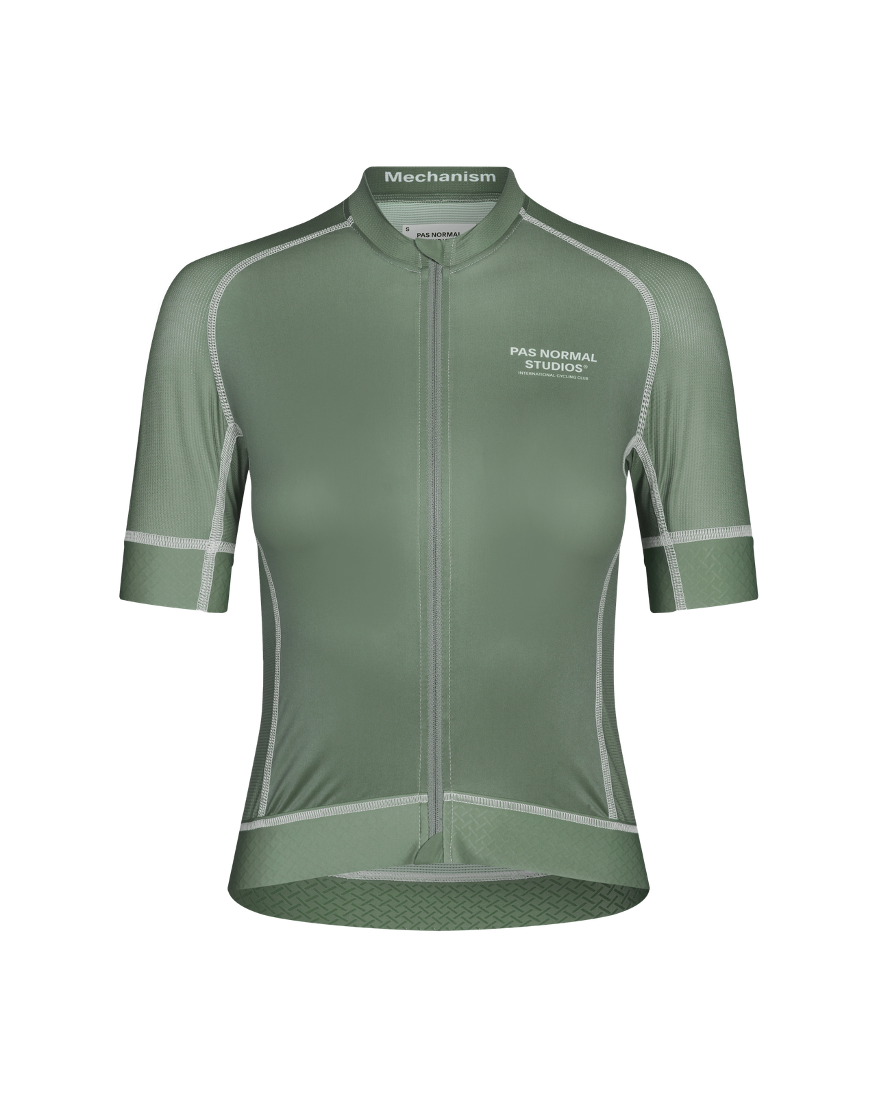 Pas Normal Studios - Women's Mechanism Jersey - Khaki Green - Nuremberg Germany - Front View 