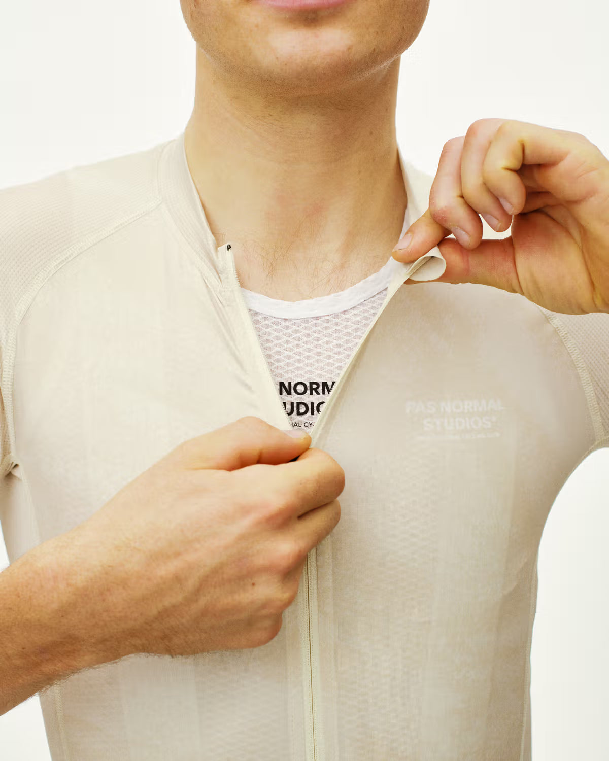 Pas Normal Studios - Men's Mechanism Jersey - AOP Off White - Nuremberg, Germany 