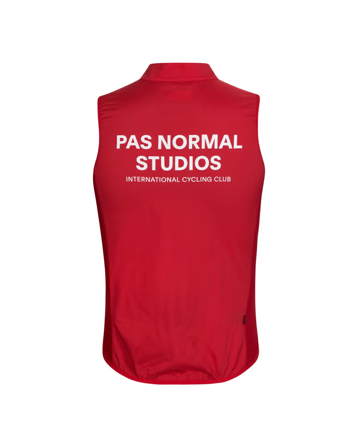 Pas Normal Studios - Mechanism Stow Away Gilet - Deep Red - Nuremberg Germany - Rear View