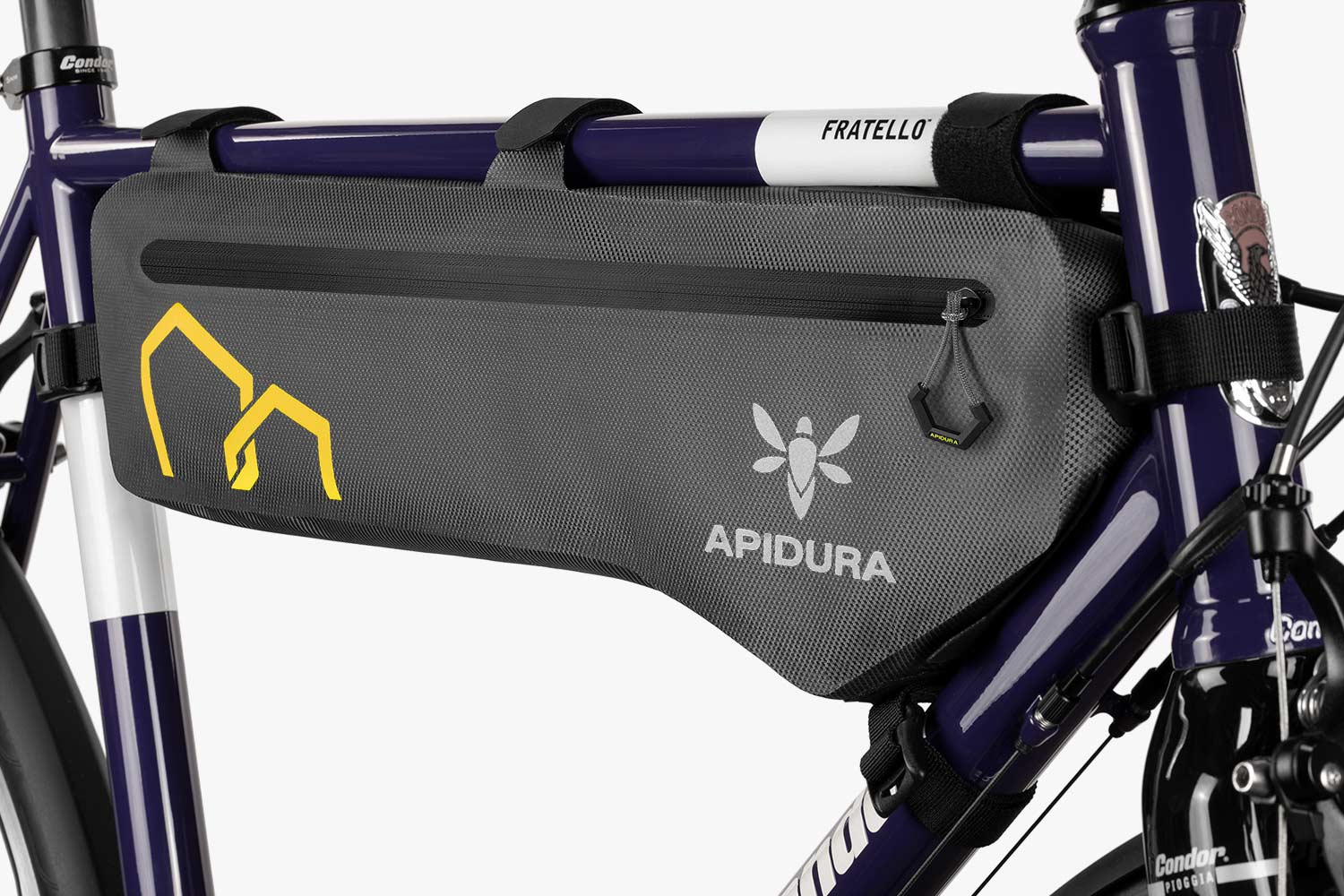 APIDURA - Expedition Frame Pack (5L TALL) - Nuremberg, Germany - full view  on bike