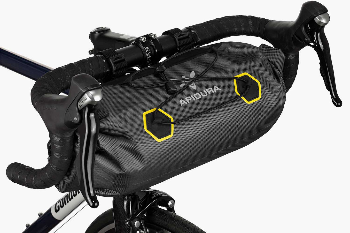 APIDURA - Expedition Handlebar Pack (9L) - Nuremberg, Germany - Handlebar view