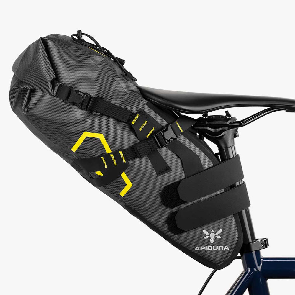 APIDURA - Expedition Saddle Pack (14L) - Nuremberg Germany - Side view on bike 