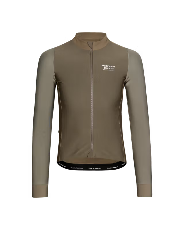 Pas Normal Studios - Men's Mechanism Thermal Long Sleeve Jersey - Earth / Dark Stone - Nuremberg, Germany 