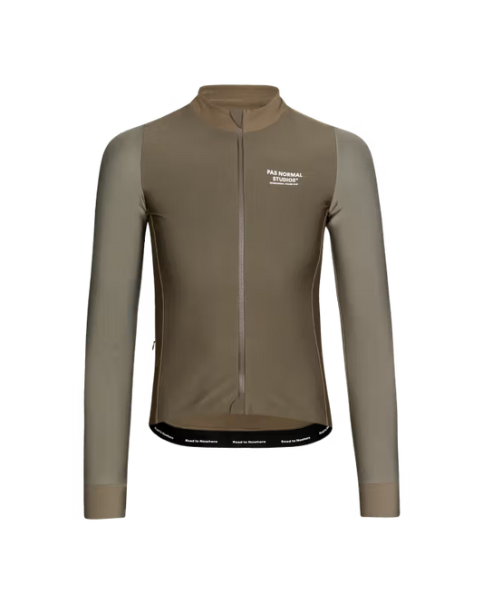 Pas Normal Studios - Men's Mechanism Thermal Long Sleeve Jersey - Earth / Dark Stone - Nuremberg, Germany 
